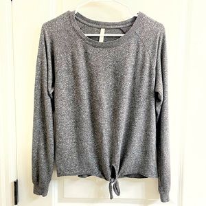 Aeropostale Charcoal Grey Knot Sweater